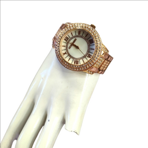 Steve Madden Rose Gold Rhinestone Roman Numeral Watch